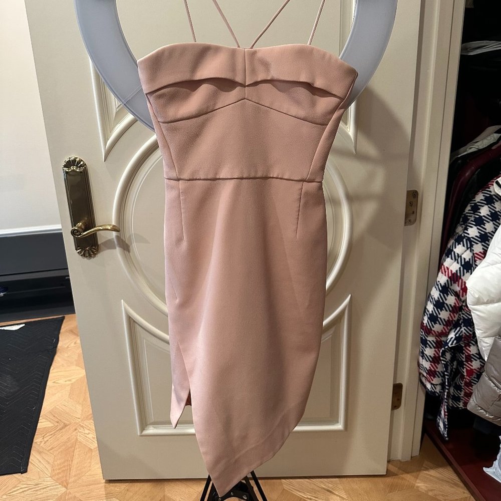 Nicholas Light Pink Silk Dress with High Slit / Size O